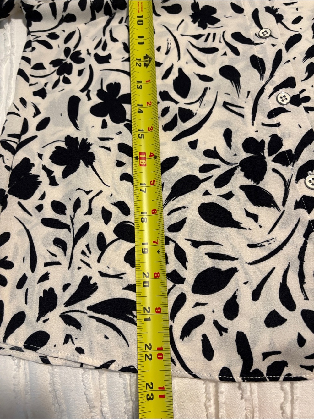 CAbi Quintessential Black and White Floral Button-Down Blouse - Picture 7 of 10